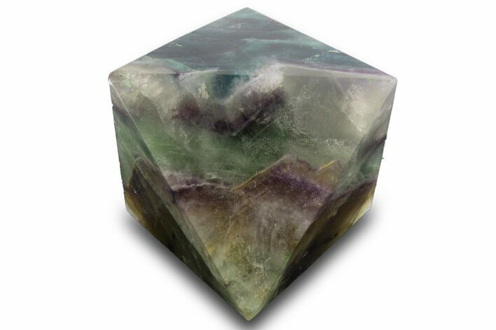 Polished Colorful Fluorite Octahedron - China #328788